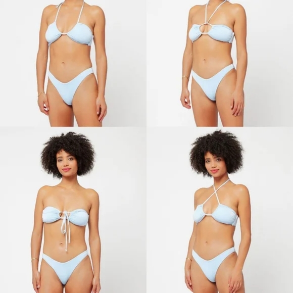 L*Space Shimmer Dawn Amal Bikini Set Bone Cream - Picture 3 of 11